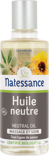 Natessance Bio Huile Neutre Massage Et Soin Tous Types De Peaux Flacon 100ml