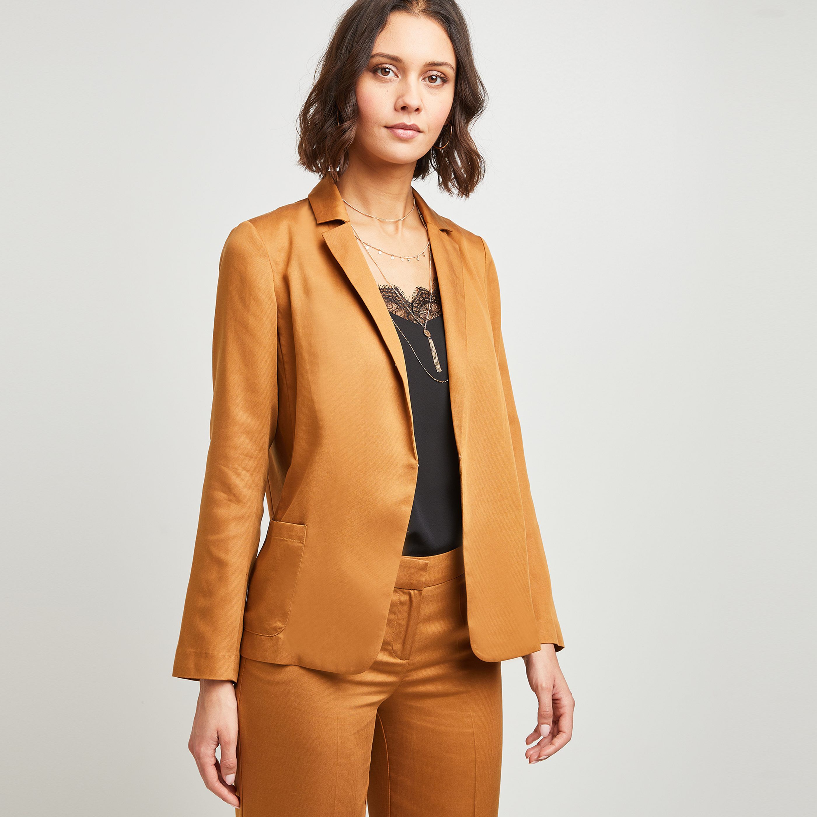 Veste de tailleur femme - CARAMEL