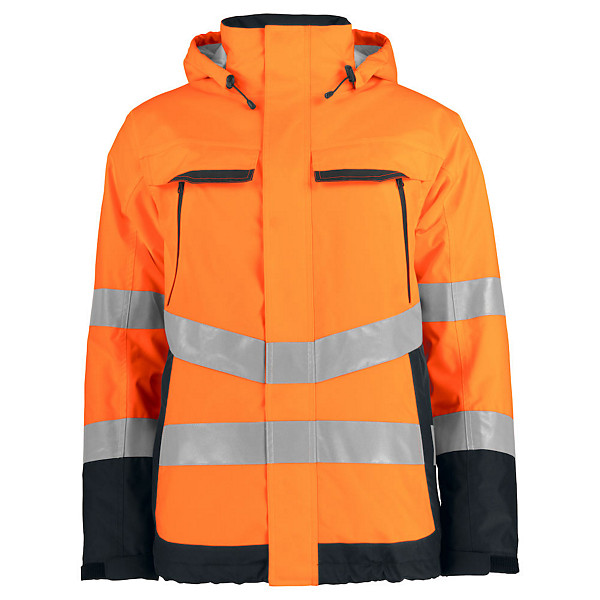 PROJOB Parka softshell dblée HV org/noir 3XL