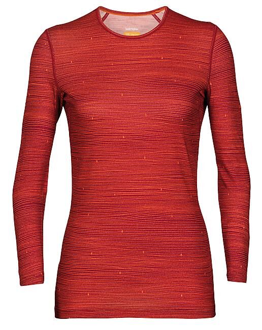ICEBREAKER - TEE ML 200 OASIS PRINT SKI TRACK W