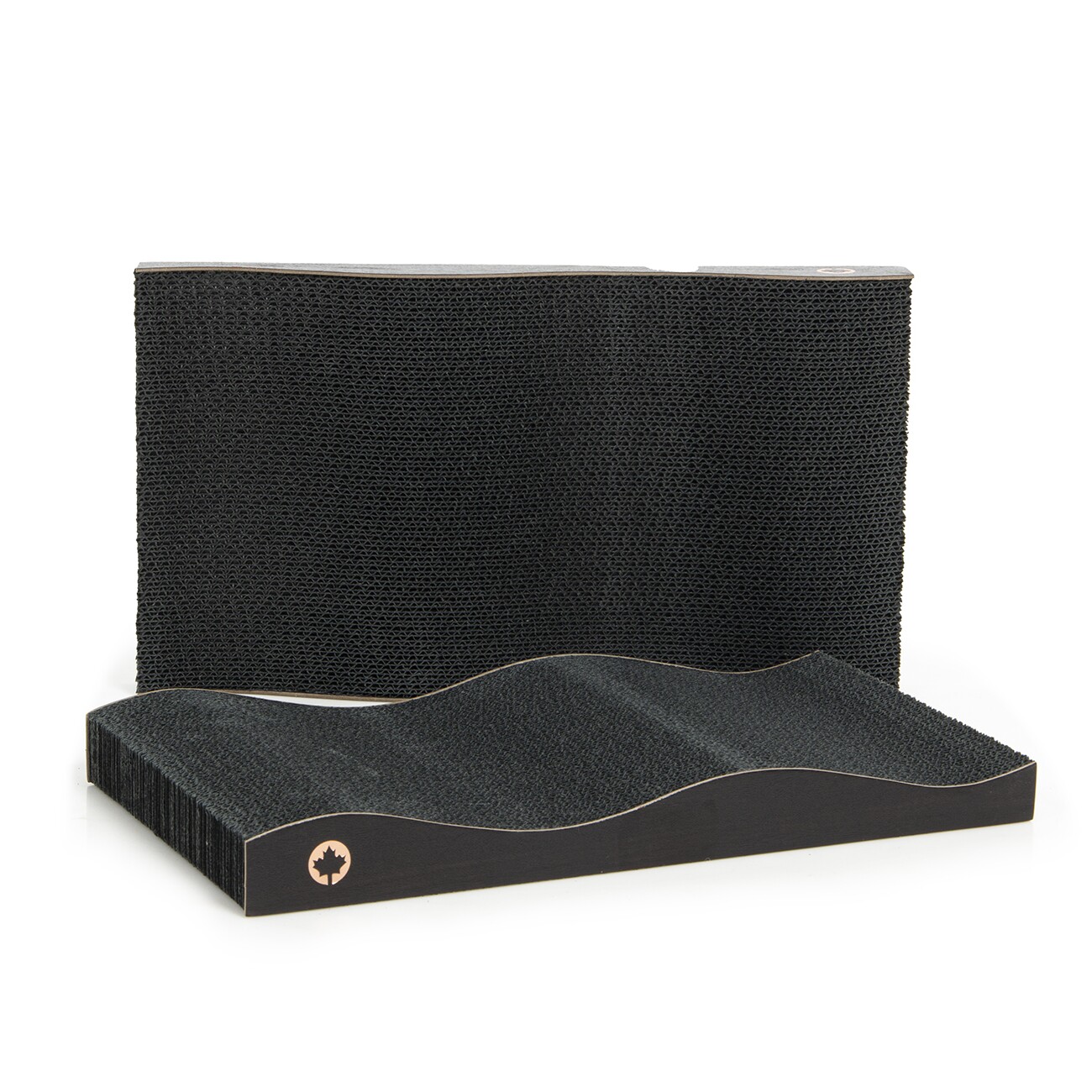 Canadian Cat Company Kratzbrett Kratzblock aus zwei Kratzwellen 2 in 1 schwarz