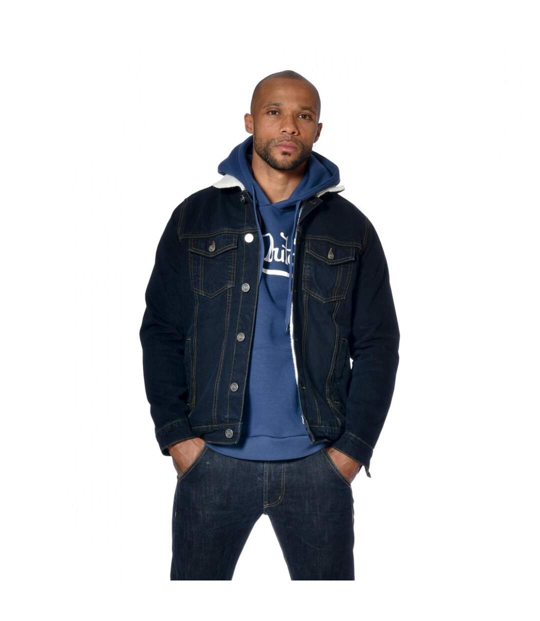 Veste Von Dutch homme denim doublée et col sherpa Bill