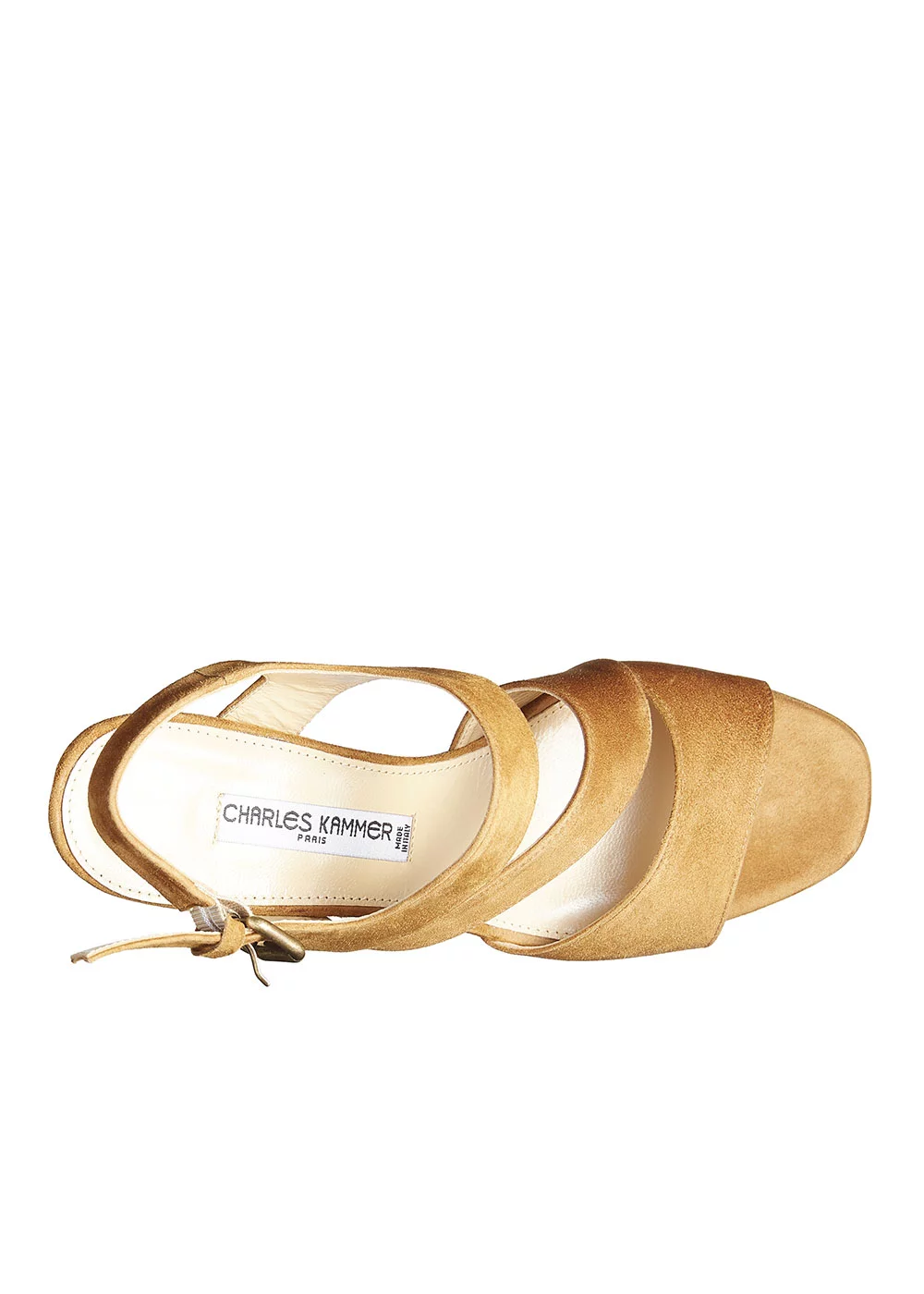 SANDALE LASSON VELOURS CAMEL