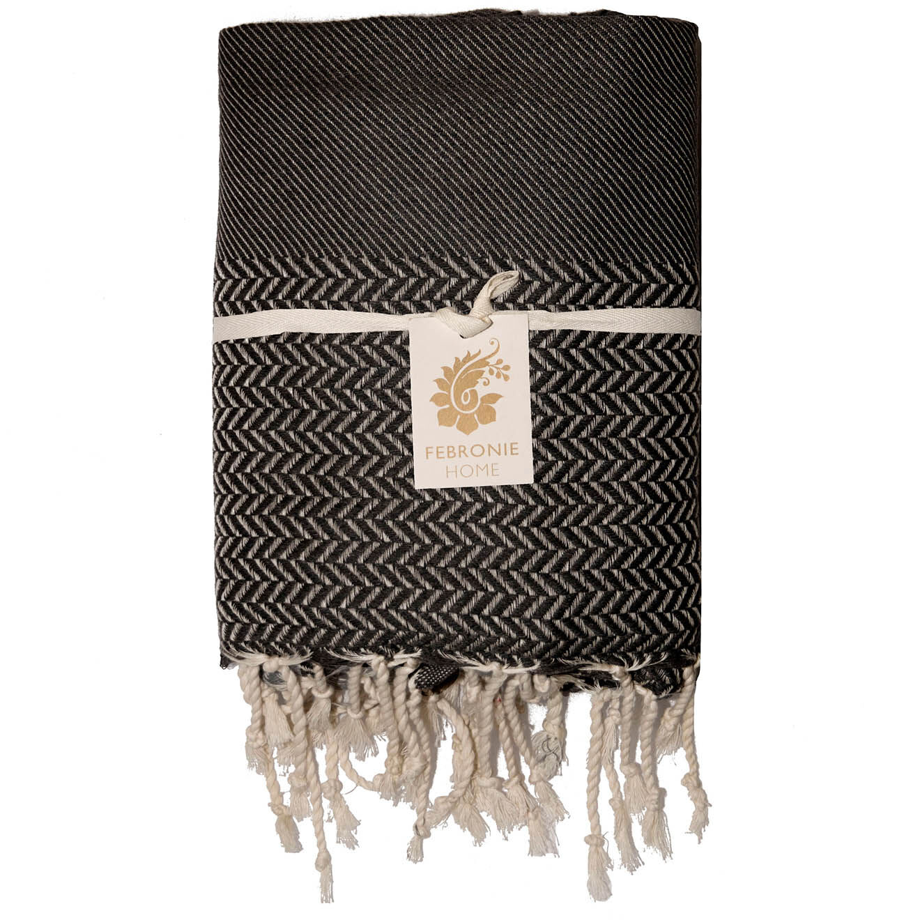 Febronie Plaid Oslo Jacquard noir