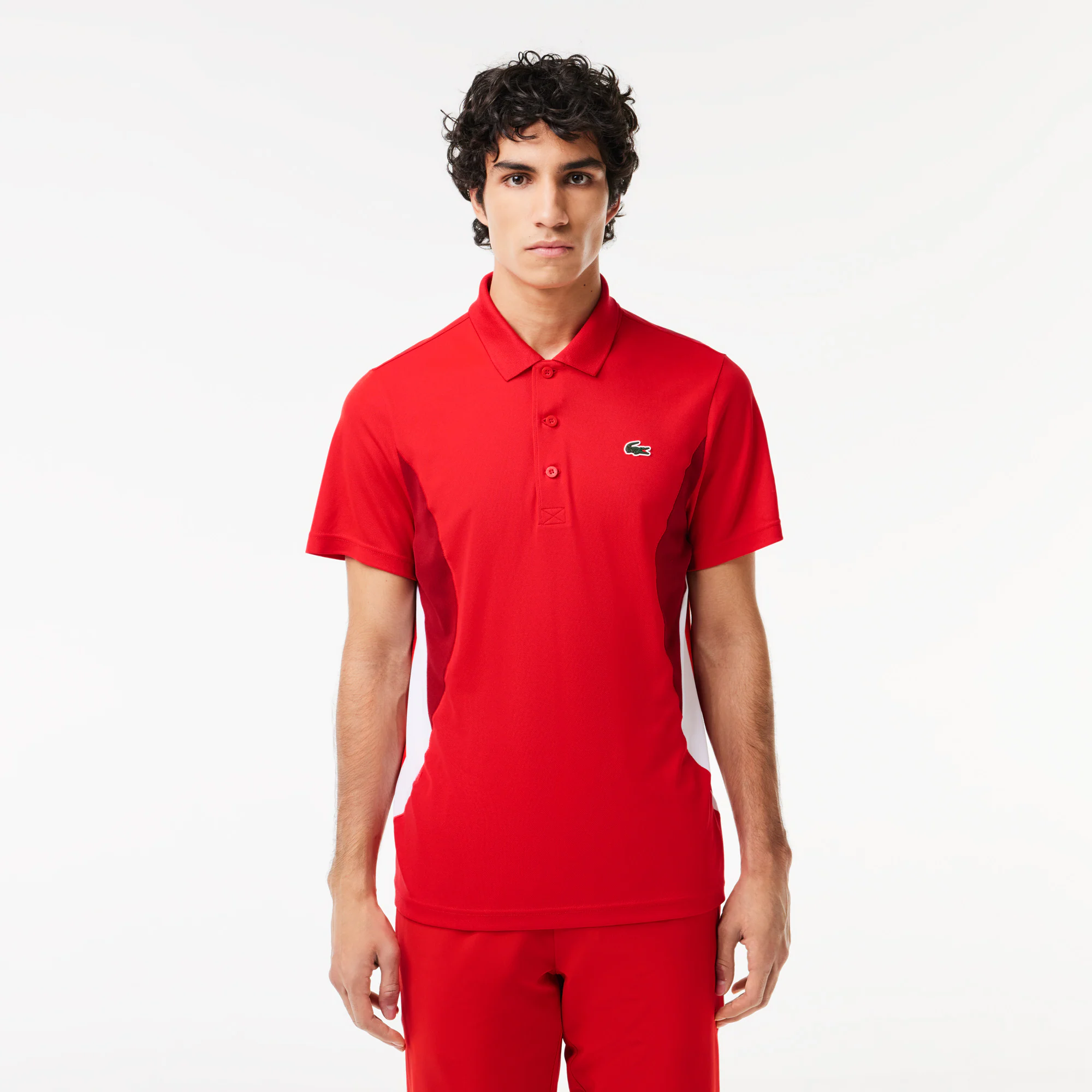 LACOSTE TENNIS x Novak Djokovic Ultra-Dry Poloshirt Kurze Ärmel - Rot - Lacoste - Herren