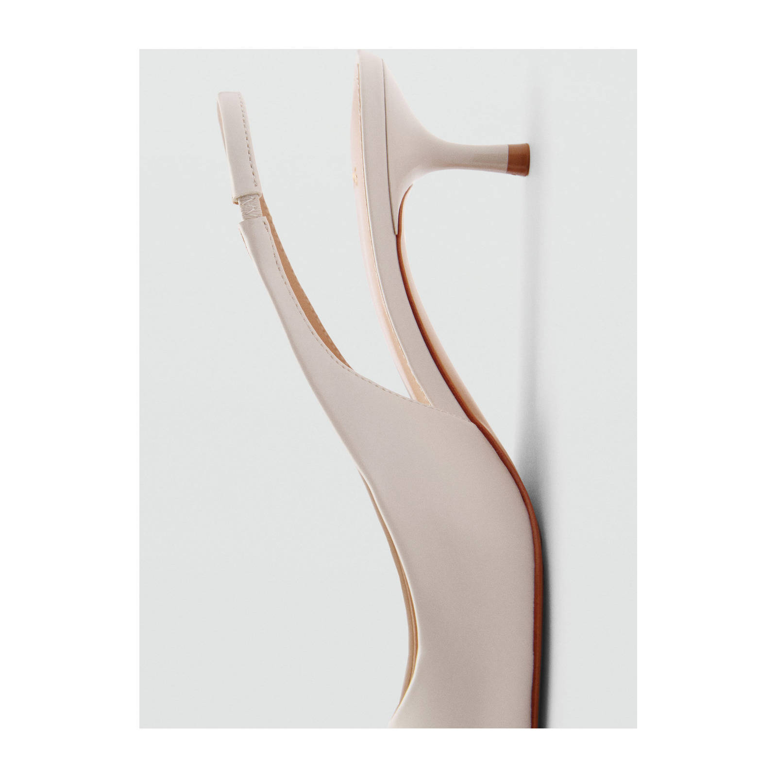 Mango slingback pumps ecru