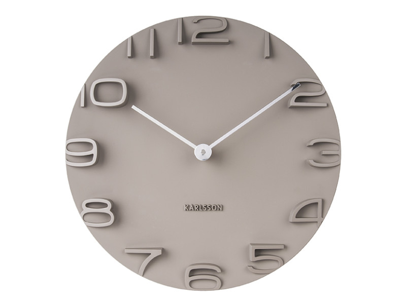 Wall Clock On The Edge KA5311GY Warm grey