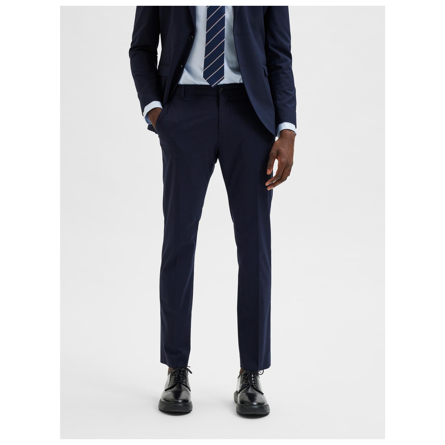 selected SLHSLIM-MYLOLOGAN NAVY TROUSE