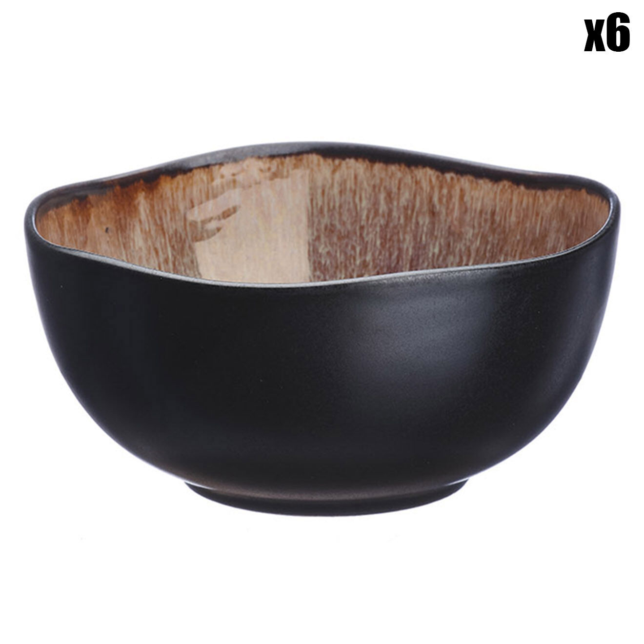 Bjorn 6 Bols en Grès Iris beige/marron - 30 cl