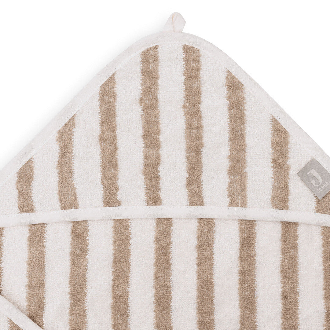 Jollein badcape stripe terry - olive green