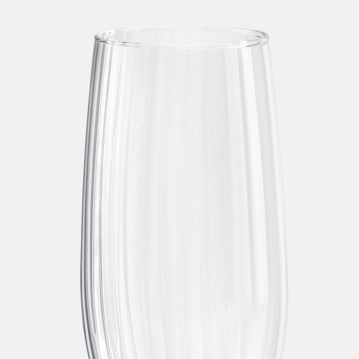 LA REDOUTE INTERIEURS<br>Conjunto de 6 taças de champanhe de vidro com textura plissada, Pliso