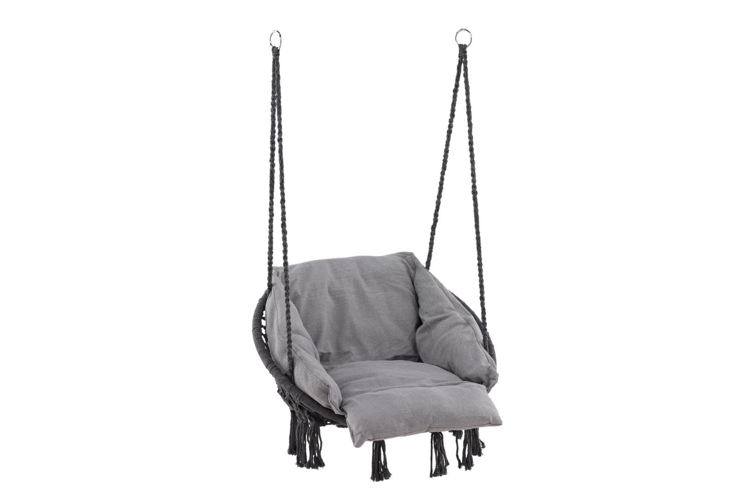 Hamtic hangende tuinstoel inclusief kussen, grijs. 80 x 35 x 90 cm