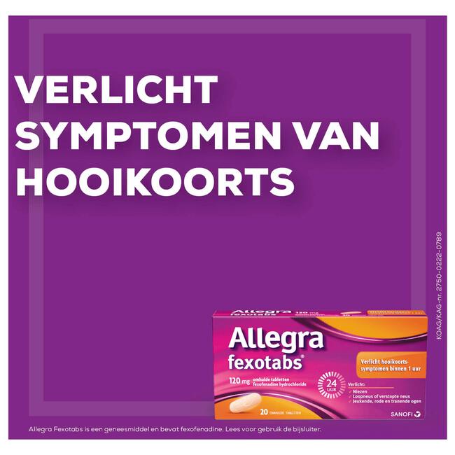 Allegra Fexotabs Hooikoortstabletten 20 stuks