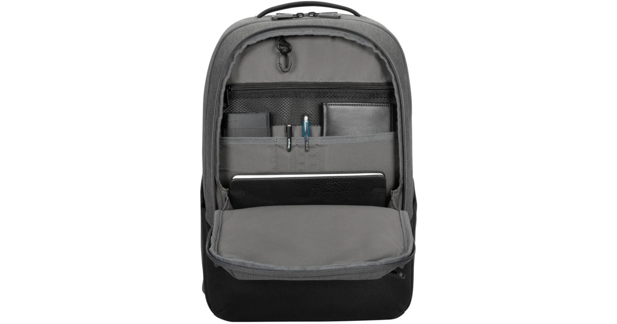Targus15.6” Cypress Hero Backpack with Find My Locator rugzak  (Grijs)