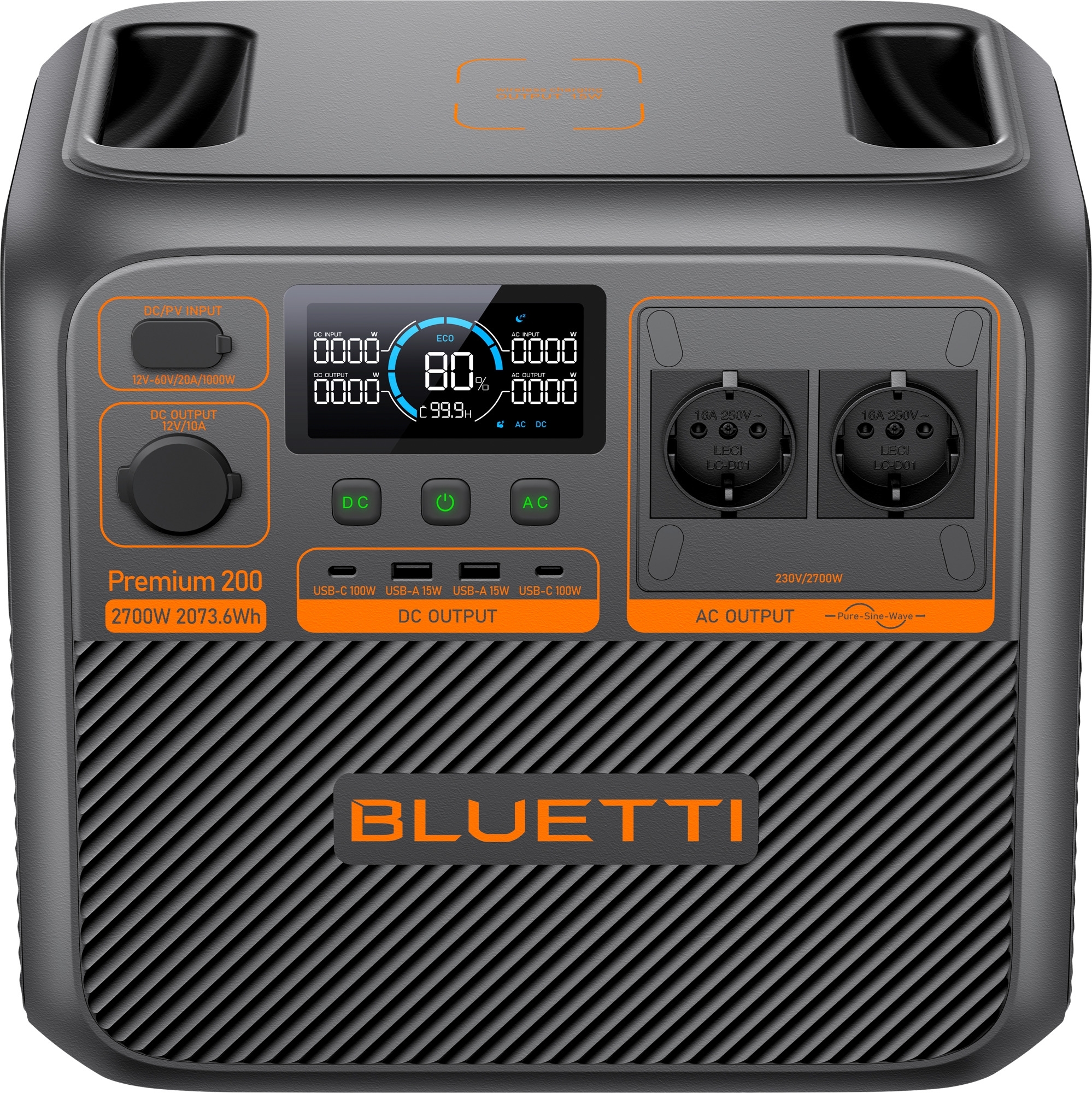 Bluetti Premium 200 V2 tragbare Powerstation 2700 W