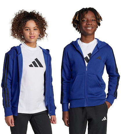 adidas Performance Cardigan - J 3S FL FZ HD - Royalblau/Black