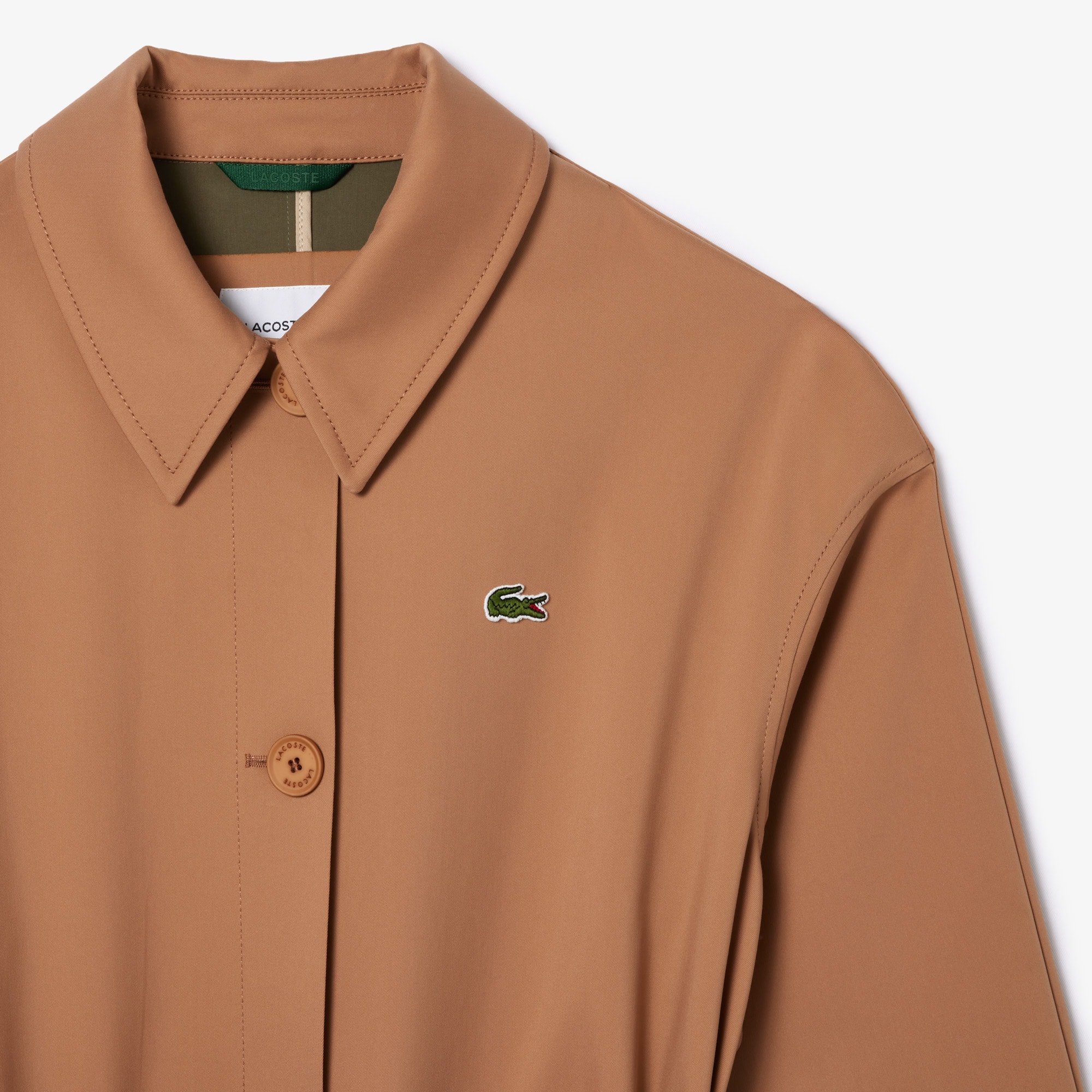 Manteau oversize en coton Manteaux & Vestes - Marron - Lacoste - Femme