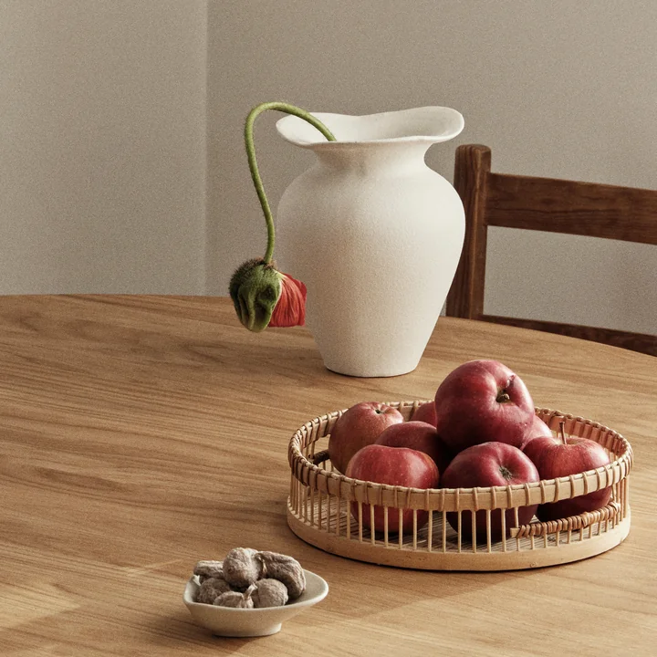Broste Copenhagen - Florentina Vase, Ø 24 cm x H 32 cm, beige