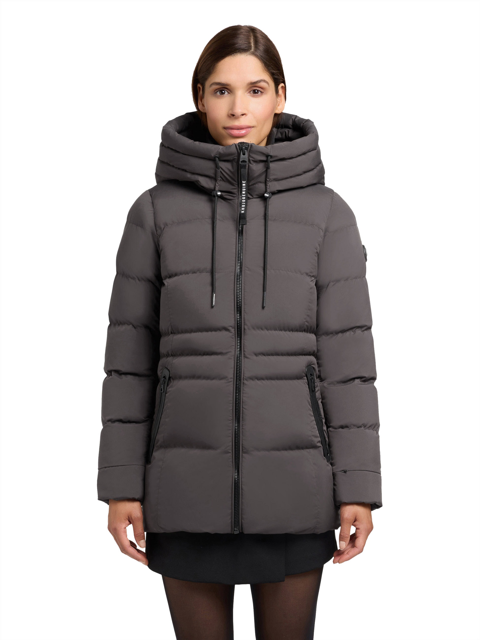 khujo Steppjacke »MATLA« mit Kapuze Reissverschlusstaschen mit Fleecefutter, eine Ärmeltasche