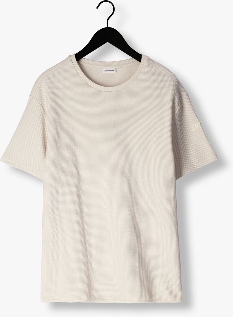 PUREWHITE gebroken wit purewhite t-shirt tshirt with waffle structure