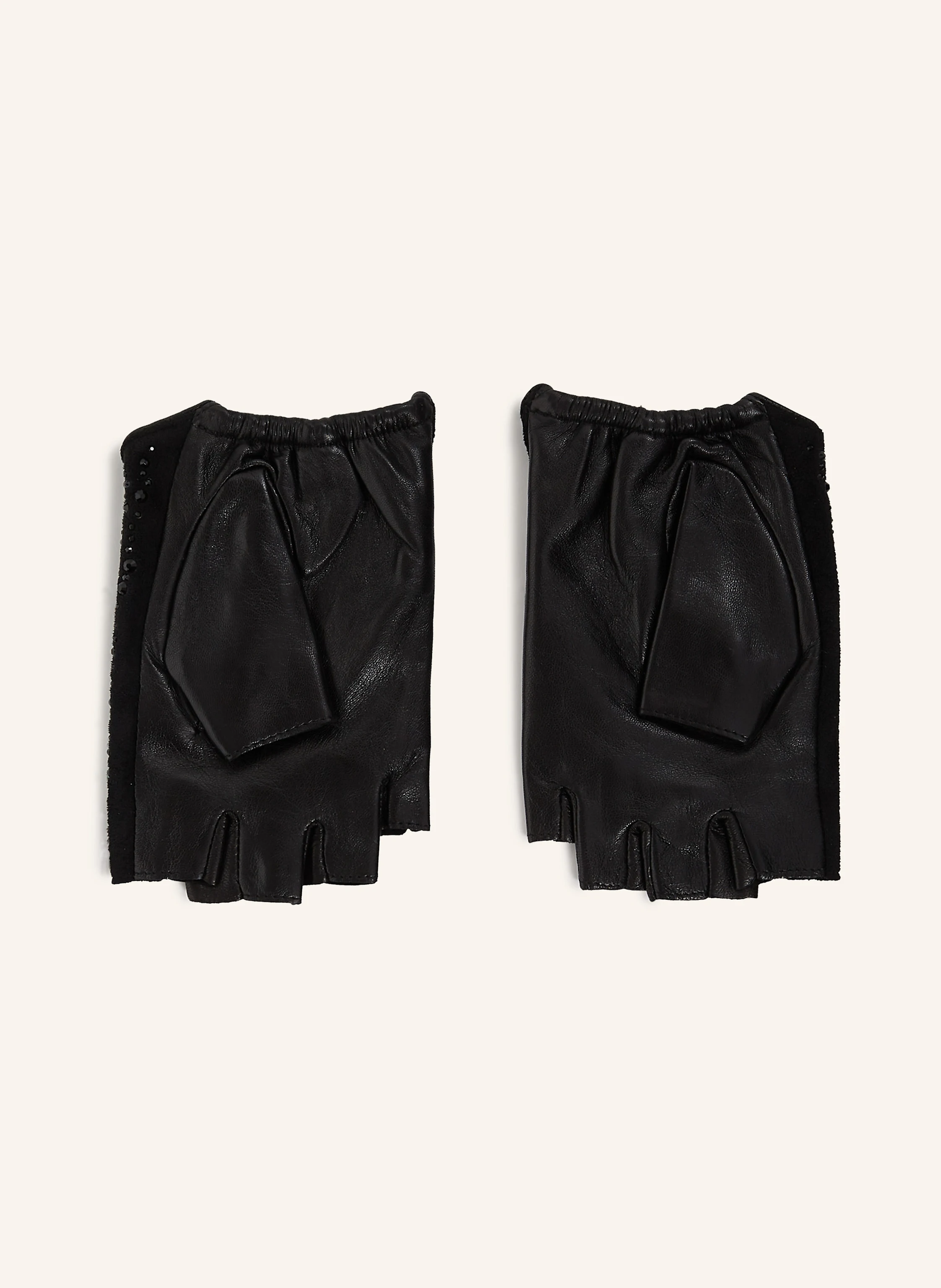 KARL LAGERFELD K/SIGNATURE GLITTER FINGERLESS GLOVES