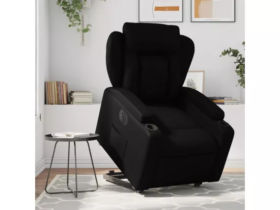 Fauteuil inclinable électrique noir similicuir