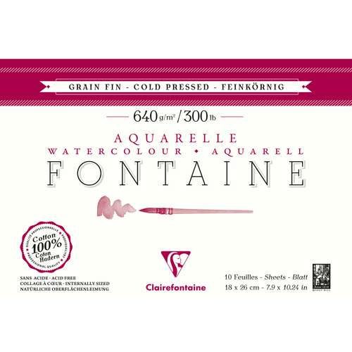 Clairefontaine Aquarellpapier FONTAINE 640 g/qm