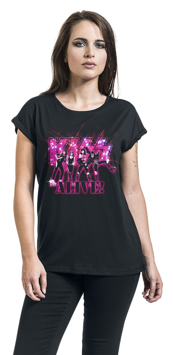 Alive Pink Glitter | Kiss T-Shirt Manches courtes