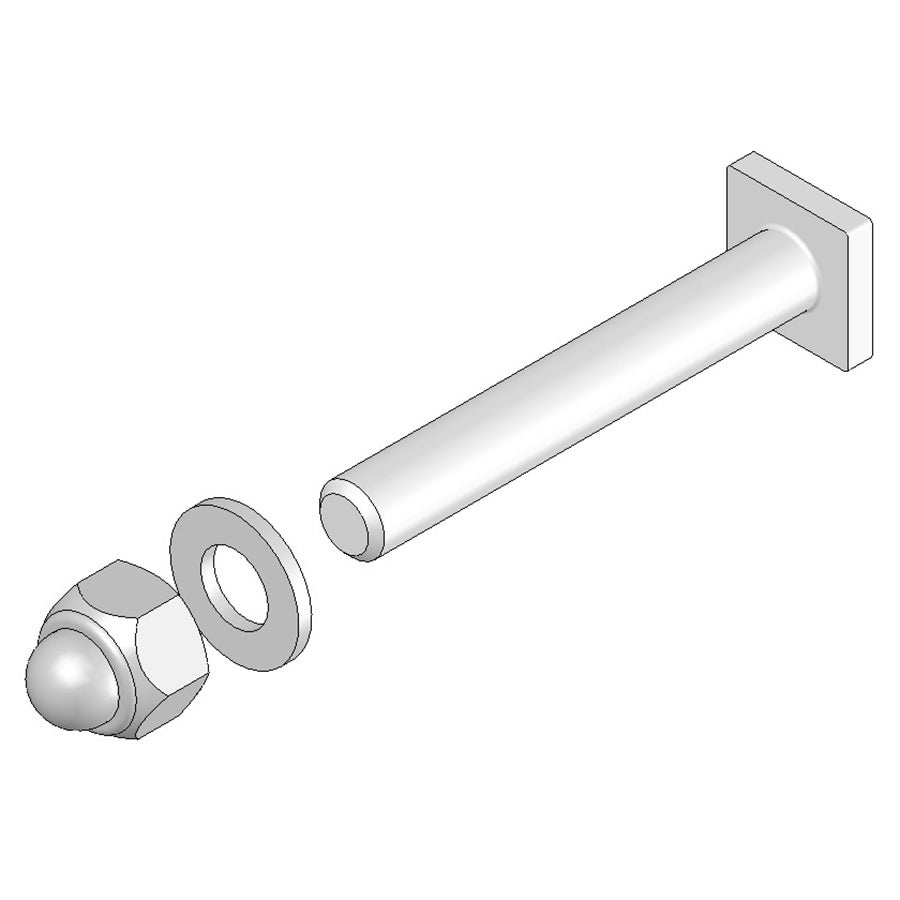 MUNK T-sleufschroef M8x55 complete set voor systeemleuningen, 10 stuks