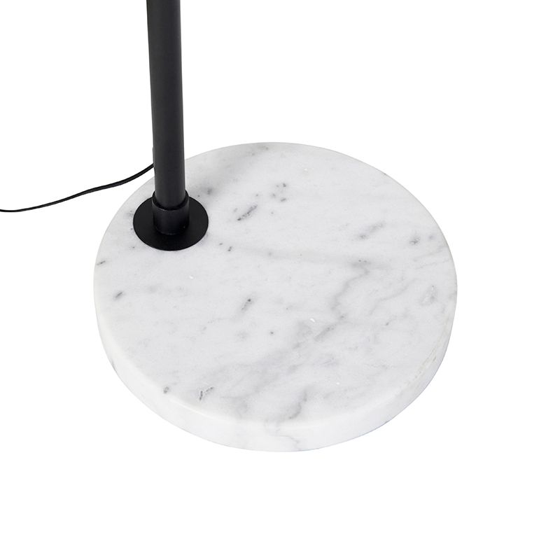 Moderne booglamp zwart met wit verstelbaar zonder kap - XXL