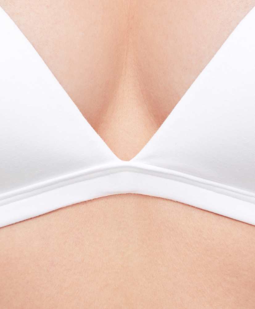 Sutiã triangular push-up de algodão