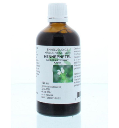 De Cruydhof Galeopsis tetrahit herb / hennepnetel tinctuur (100 ml)