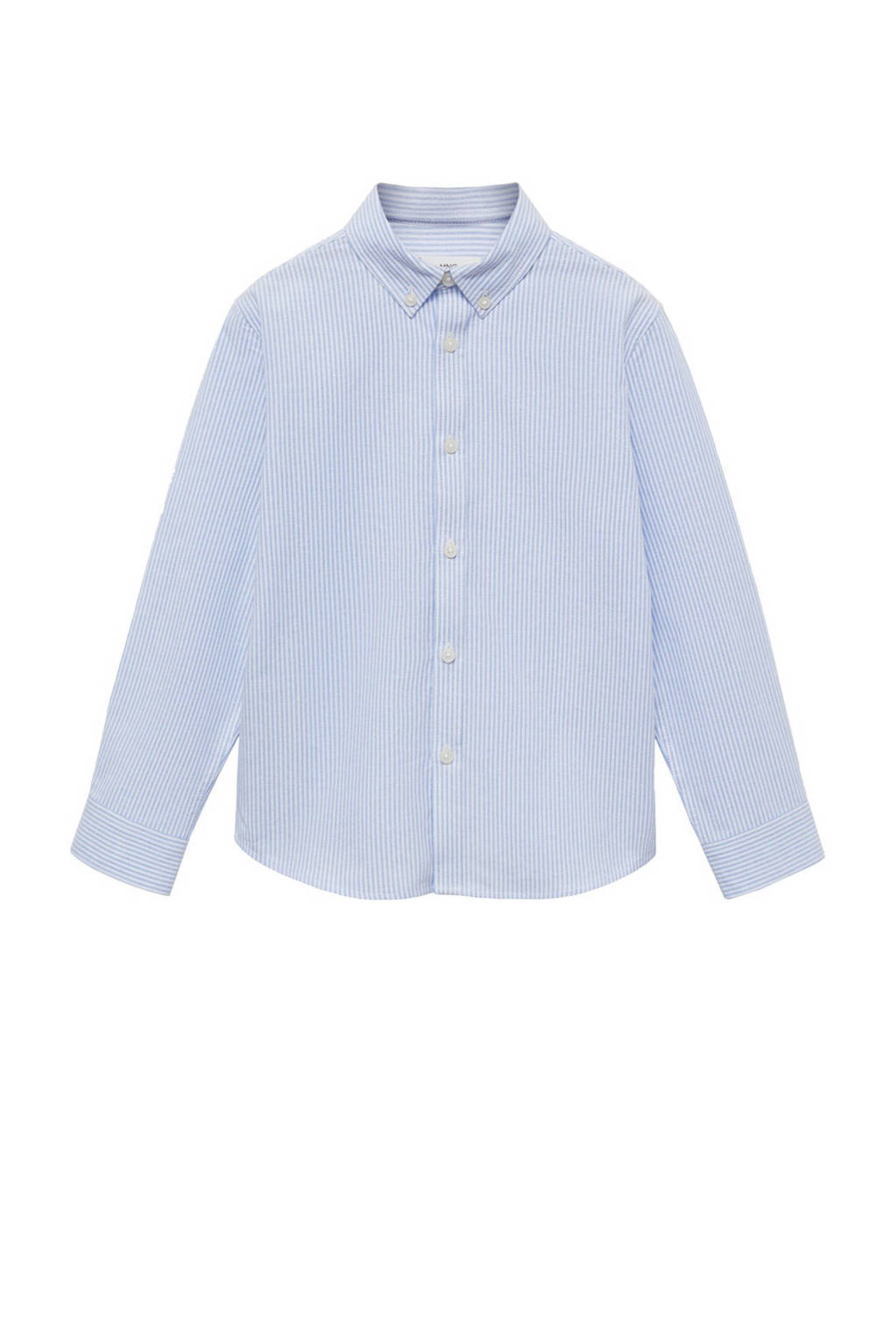 Mango Kids gestreepte blouse lichtblauw/wit