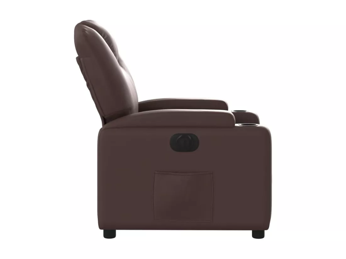 Fauteuil inclinable électrique Marron Similicuir