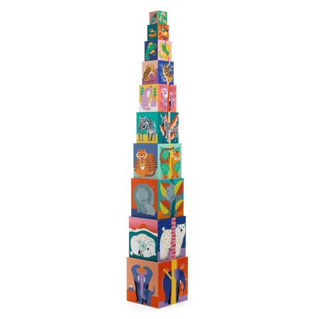 Djeco Stapelturm: Wilde Tiere
