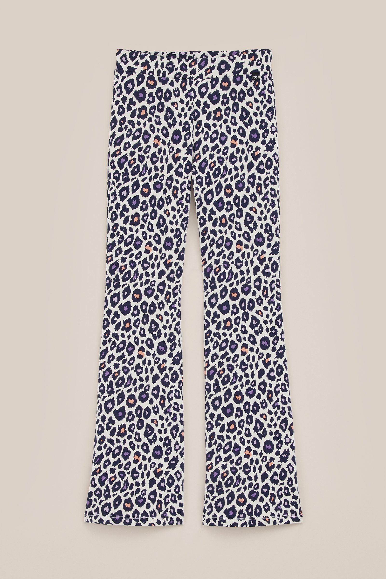 Meisjes flared legging met dessin WE Fashion Donkerblauw