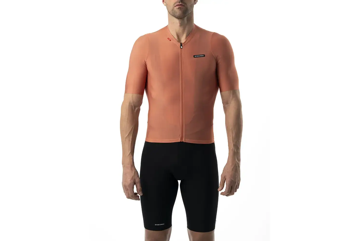Etxeondo Alde Metalic Fietsshirt Korte Mouwen Oranje Heren