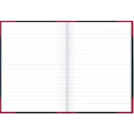 BRUNNEN Notizbuch A5 liniert schwarz mit roten Ecken