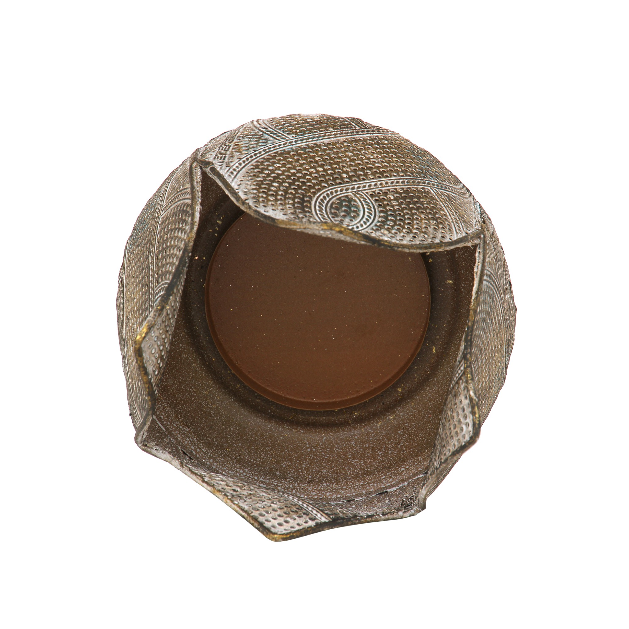Windlicht 'Yuna', gold, Ø 15,5 cm, H 16,5 cm von fischer's lagerhaus