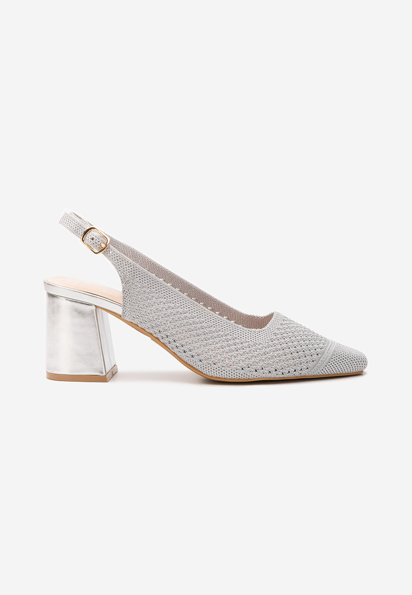Chaussures slingback argent Patria
