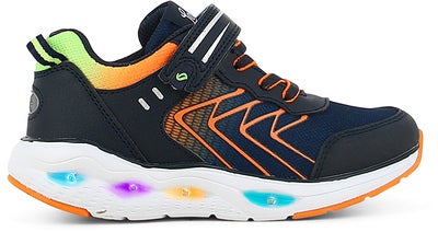 Leaf Varberg Blinkende Sneakers, Navy/Lime