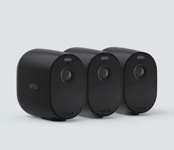 Arlo Essential - Netværksovervågningskamera - udendørs, indendørs - vejrbestandig - farve (Dag/nat) - 1920 x 1080 - 1080p - audio - trådløs - WiFi - H.264 (pakke med 3)