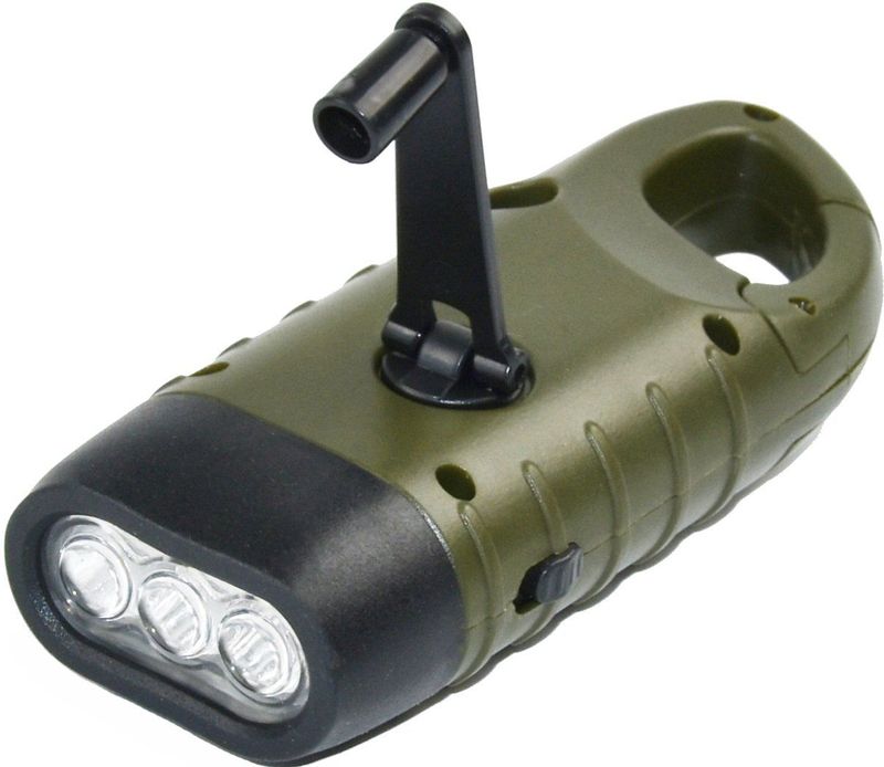 FlinQ - Opwindbare Zaklamp - LED Knijpkat - Waterdicht - Oplaadbaar
