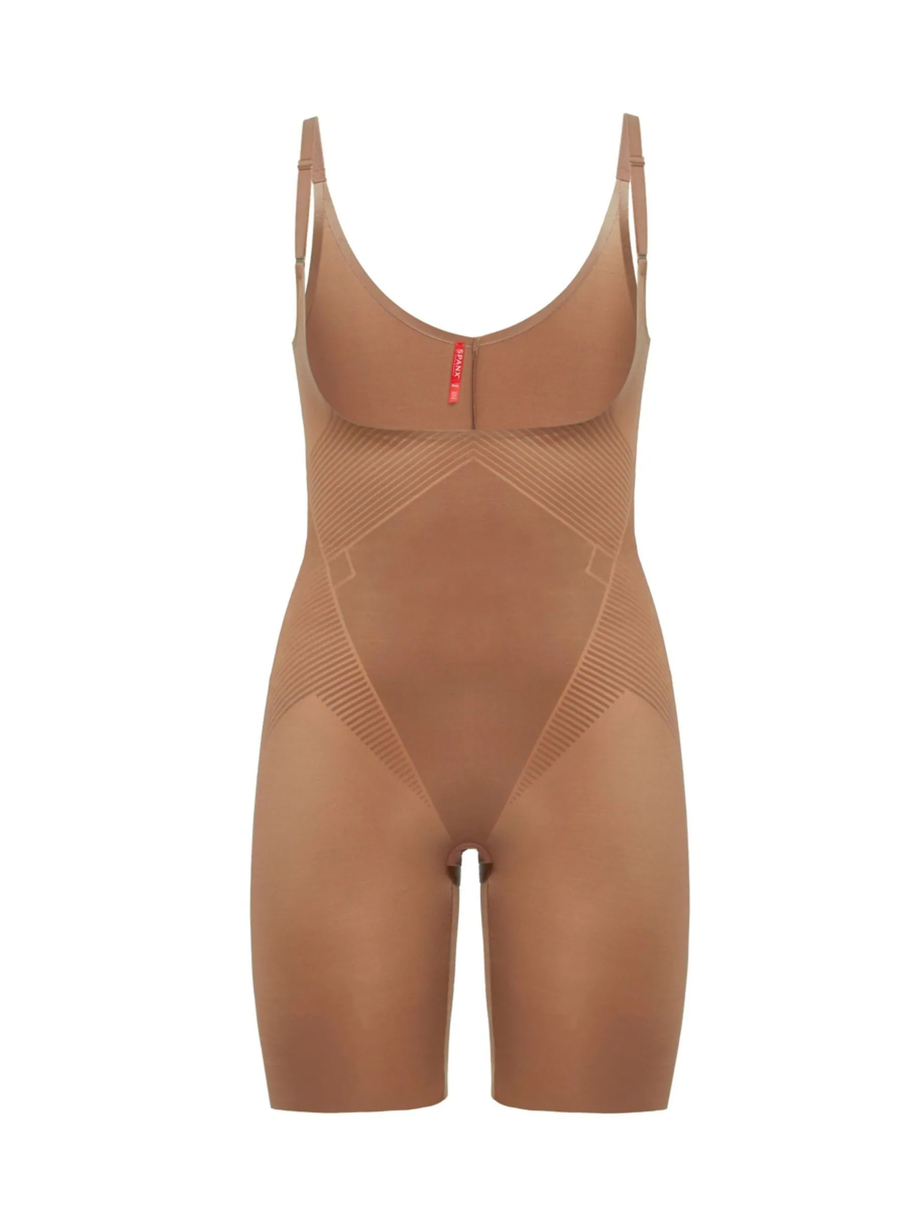 SPANX SPANXshape™ onzichtbare Bodysuit met open buste en halflange pijpen