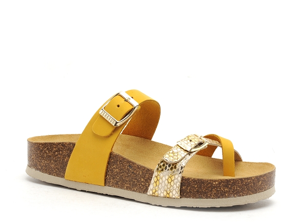 Plakton mules et sabots plats femme cp bombay jaune