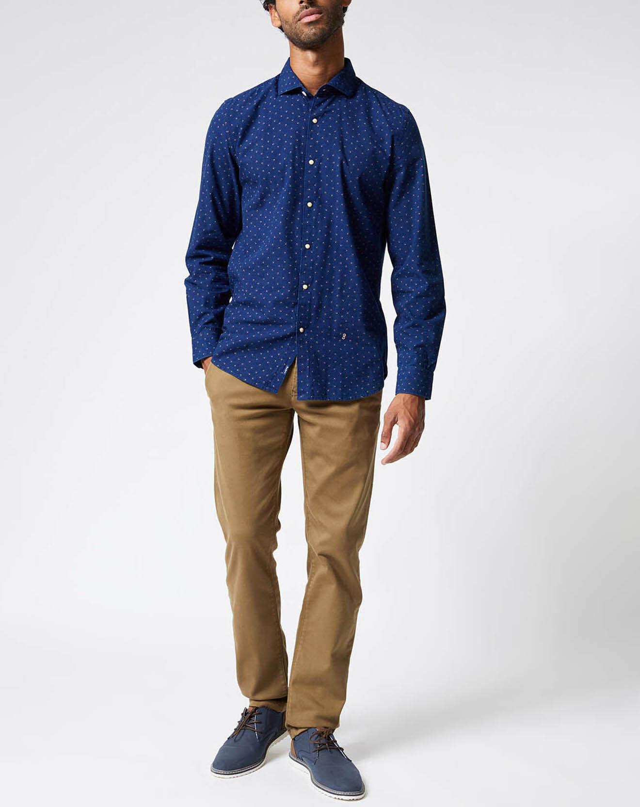 Pepe Jeans Chemise Tedworth Mid Print bleu moyen