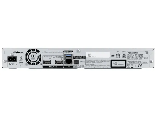 Panasonic DP-UB424 - 3D Blu-ray-skivespiller - Eksklusiv - DLNA, Wi-Fi - sølv