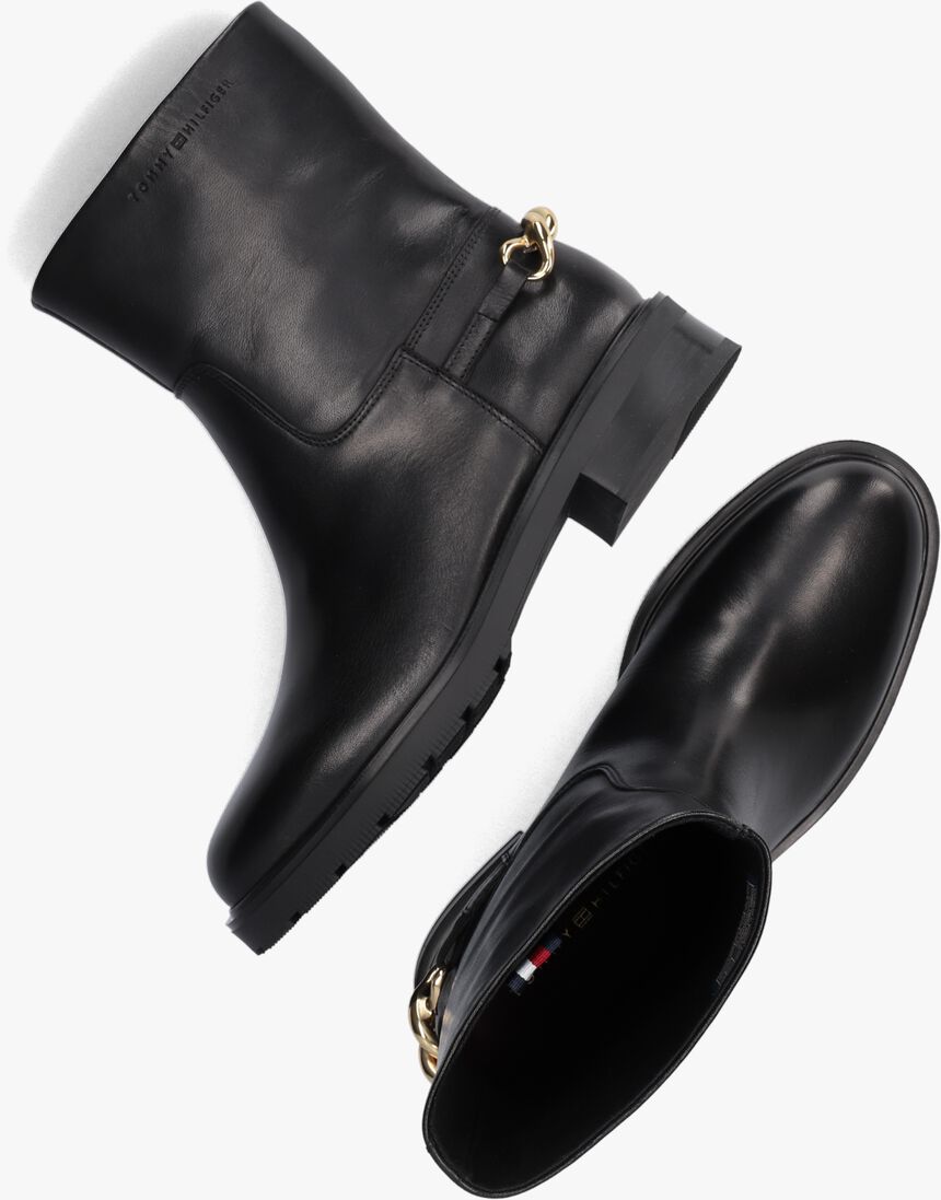 TOMMY HILFIGER zwarte tommy hilfiger enkellaarsjes tommy twist ankle boot