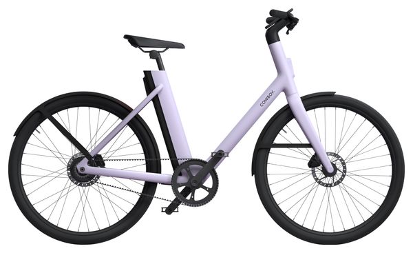 Vélo de Ville Electrique Cowboy Cruiser ST Courroie Mono Vitesse 360Wh 27.5'' Violet