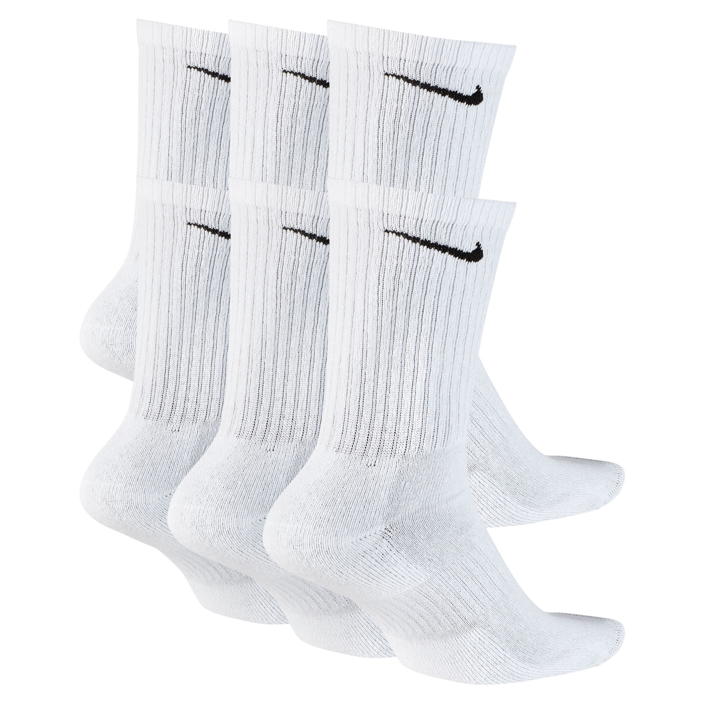 Nike Everyday Cushioned Sportsokken 6-Pack Wit Zwart
